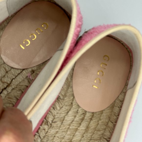 Gucci GG Logo Monogram Terry Espadrilles Flats Shoes - Picture 9 of 16